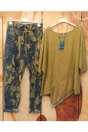 Casual Simple Printing Irregular Two Piece Suit