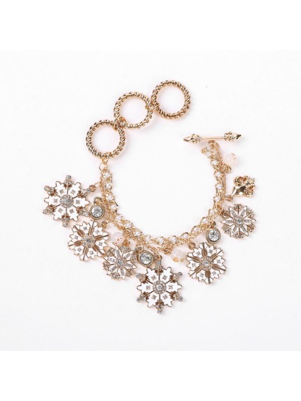 Snowflake pendant Christmas bracelet