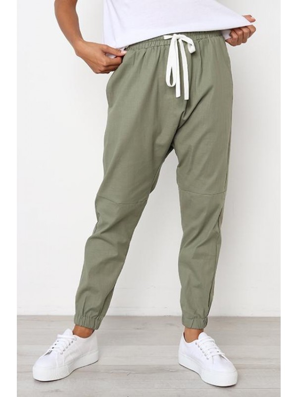 Ladies Casual Drawstring Sports Pants