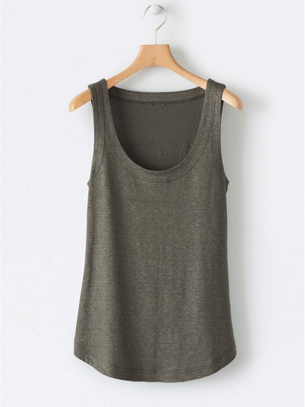 LINEN LONGLINE VEST