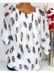 Vintage Long Sleeve Off Shoulder Casual Plus Size Blouse